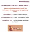 Les ateliers Vital Relax - Apprendre à se relaxer au quotidien - Espace Naella