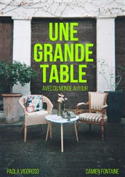 Une grande table avec du monde autour Improvidence Affiche