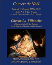 Concert de Noël par le Choeur La Villanelle Eglise Notre Dame de Bon-Secours Affiche