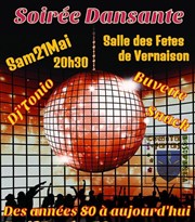 Soirée dansante des Années 80 à aujourd'hui Salle des ftes de Vernaison Affiche