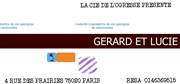 Gérard et Lucie Ogresse Thtre Affiche