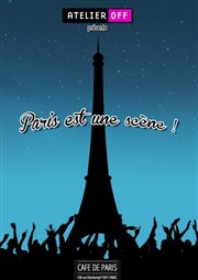 Paris est une scène Caf de Paris Affiche