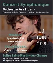 Concert académie Ars Fidelis - Concerto pour violon de Thaïkovski Paroisse Saint-Martin-des-Champs Affiche