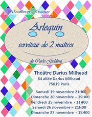 Arlequin, serviteur de deux maîtres Thtre Darius Milhaud Affiche