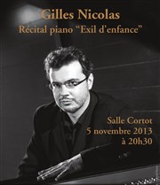 Gilles Nicolas, Récital Piano : Exil d'enfance Salle Cortot Affiche