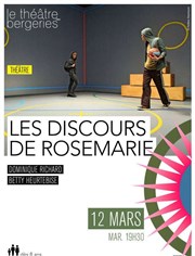 Les discours de Rosemarie Thtre des Bergeries Affiche