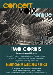 Concert Imo Cordis voix et orgue 20e 21e siècles Chapelle de l'Hpital Lariboisire Affiche