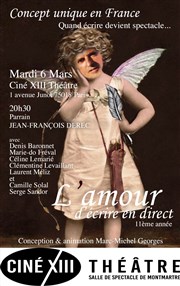 L'amour d'écrire en direct Thtre Lepic Affiche