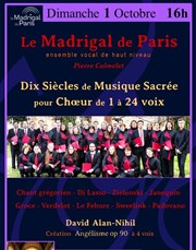 Dix Siècles de Musique Sacrée pour Choeur de 1 à 24 voix glise St Philippe du Roule Affiche