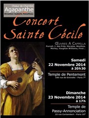 Choeur de chambre Agapanthe | Concert Sainte Cécile Temple de Pentemont Affiche