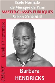 Master class : cours d'interprétation publique | Par Barbara Hendricks Salle Cortot Affiche