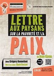 Lettre aux paysans sur la pauvreté et la paix Humanum Thtre Affiche