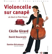 Violoncelle sur canapé Thtre Lepic Affiche