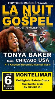 La Nuit du Gospel avec Tonya Baker Collgiale Sainte Croix Affiche